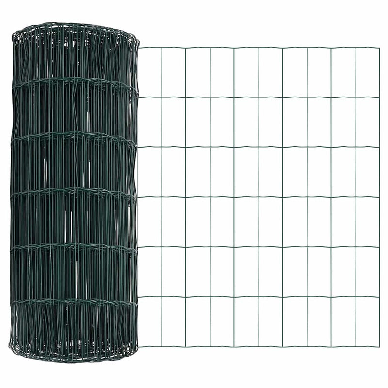 ギャラリービューアに画像をロードする, Vidaxl euro hek groen 0,4 x 25 m pvc-gecoat ijzer

