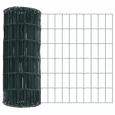 Vidaxl euro hek groen 0,8 x 25 m pvc-gecoat ijzer