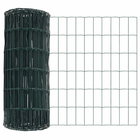 Vidaxl euro hek groen 0,8 x 25 m pvc-gecoat ijzer