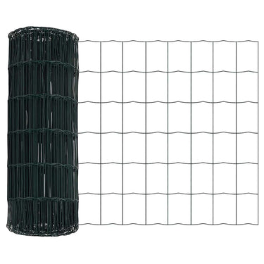 Vidaxl euro hek groen 0,8 x 25 m pvc-gecoat ijzer