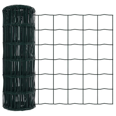 Vidaxl euro hek groen 0,6 x 25 m pvc-gecoat ijzer