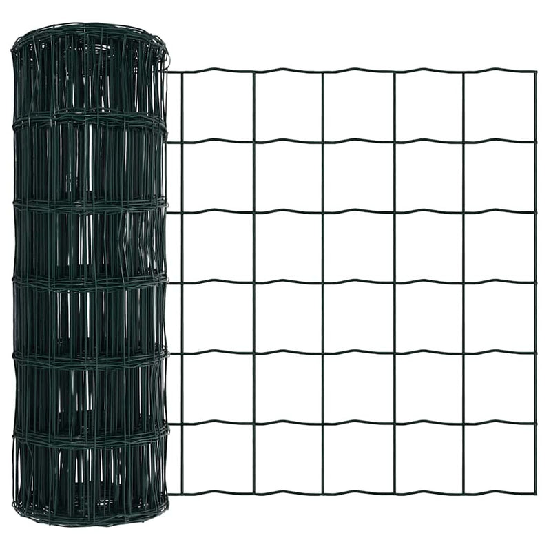 ギャラリービューアに画像をロードする, Vidaxl euro hek groen 0,6 x 25 m pvc-gecoat ijzer
