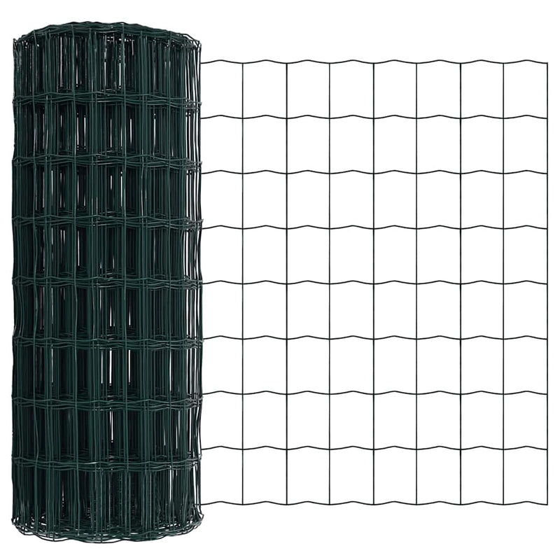 ギャラリービューアに画像をロードする, Vidaxl euro hek groen 0,6 x 10 m pvc-gecoat ijzer
