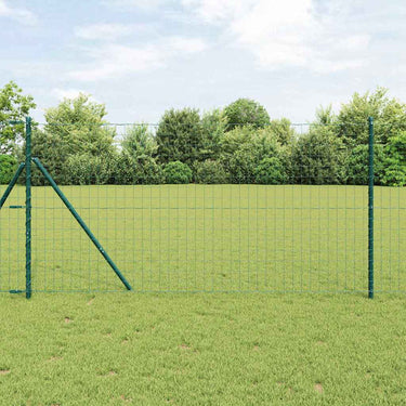 Vidaxl euro hek groen 1,4 x 10 m pvc-gecoat ijzer