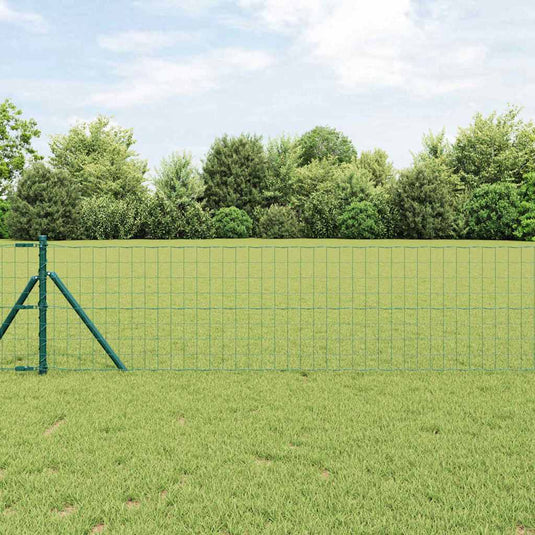 Vidaxl euro hek groen 0,4 x 50 m pvc-gecoat ijzer