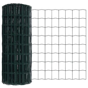 Vidaxl euro hek groen 0,6 x 50 m pvc-gecoat ijzer