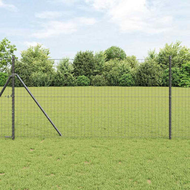 Vidaxl euro hek grijs 1 x 10 m pvc-gecoat ijzer