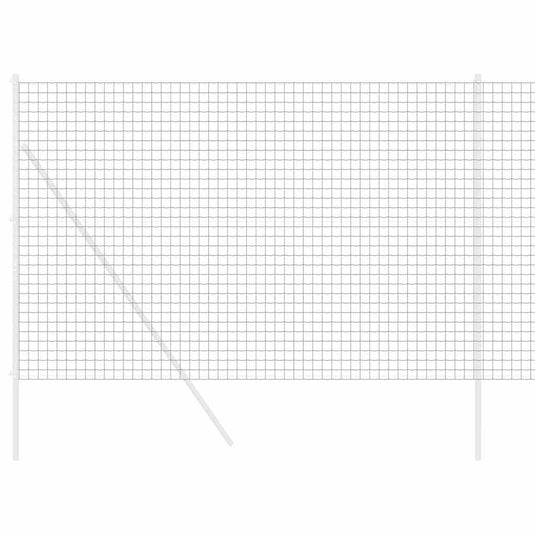 Vidaxl euro hek grijs 1,6 x 10 m pvc-gecoat ijzer