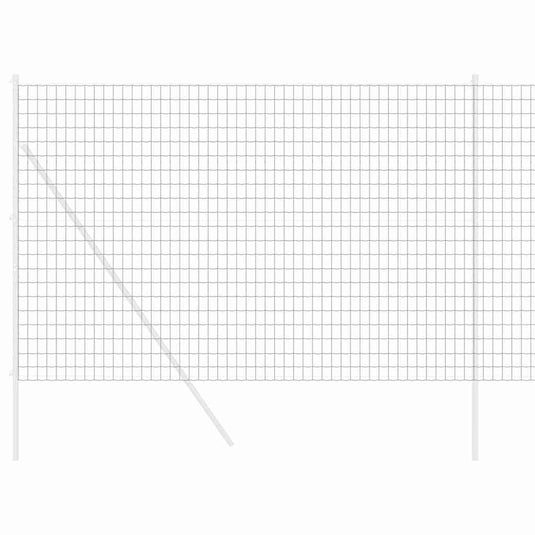 Vidaxl euro hek grijs 1,5 x 10 m pvc-gecoat ijzer