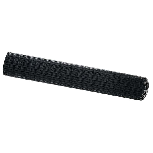 Vidaxl euro hek grijs 1,6 x 10 m pvc-gecoat ijzer