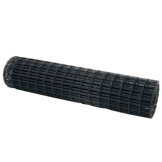 Vidaxl euro hek grijs 1,2 x 10 m pvc-gecoat ijzer