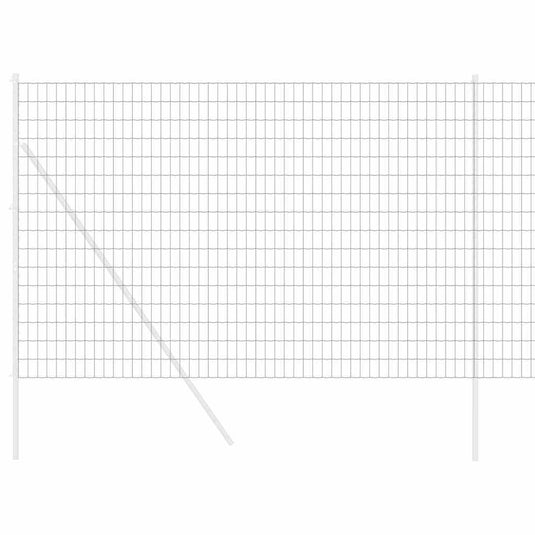 Vidaxl euro hek grijs 1,5 x 10 m pvc-gecoat ijzer