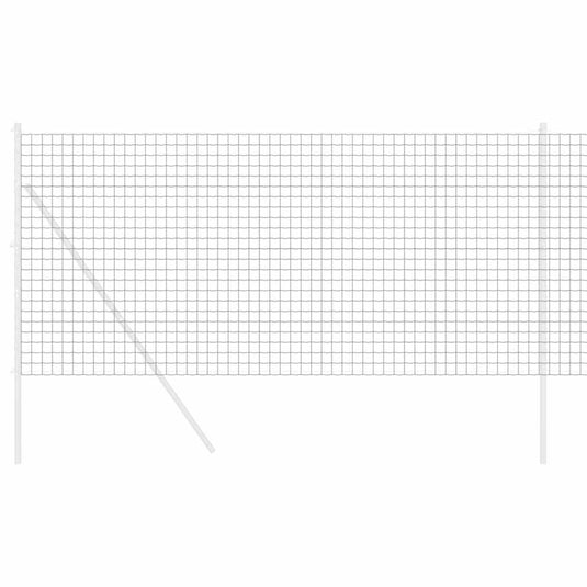 Vidaxl euro hek grijs 1,2 x 25 m pvc-gecoat ijzer