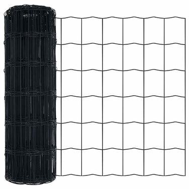 Vidaxl euro hek grijs 0.4 x 25 m pvc-gecoat ijzer