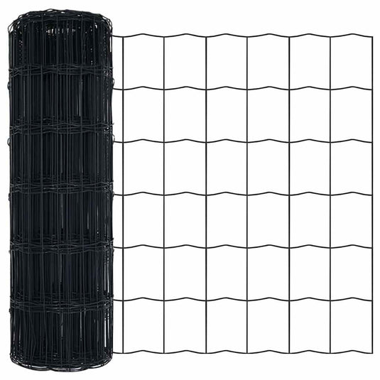 Vidaxl euro hek grijs 0.4 x 25 m pvc-gecoat ijzer