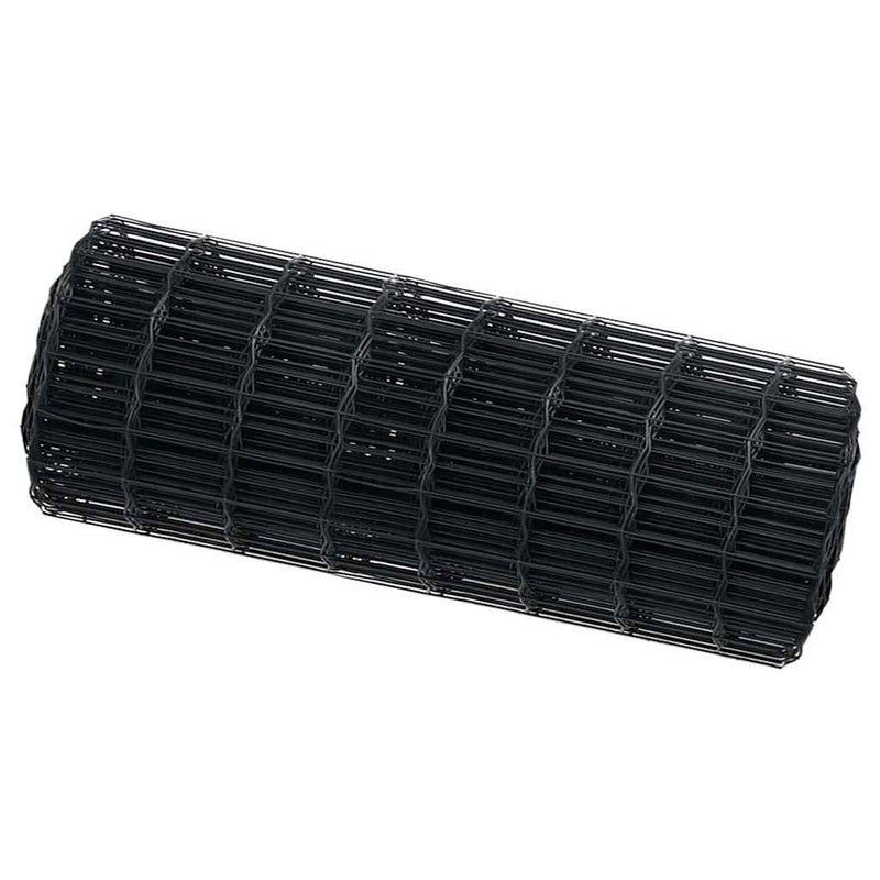Afbeelding laden in galerijviewer, Vidaxl euro hek grijs 0,8 x 25 m pvc-gecoat ijzer
