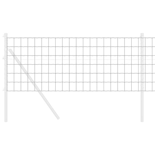 Vidaxl euro hek grijs 0,8 x 25 m pvc-gecoat ijzer