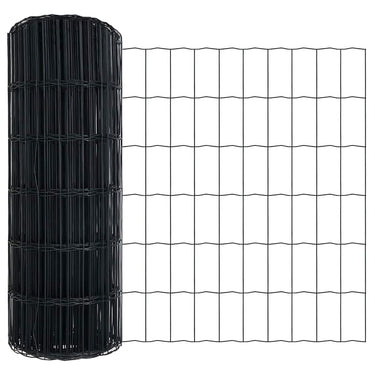 Vidaxl euro hek grijs 0,4 x 50 m pvc-gecoat ijzer
