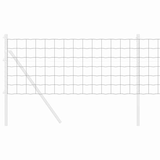Vidaxl euro hek grijs 0,6 x 50 m pvc-gecoat ijzer