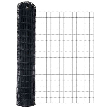 Vidaxl euro hek grijs 1,4 x 10 m pvc-gecoat ijzer