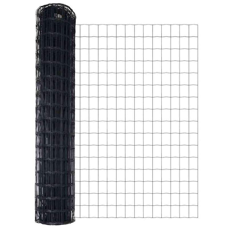 Chargez l'image dans la visionneuse de la galerie, Vidaxl euro hek grijs 1,4 x 10 m pvc-gecoat ijzer
