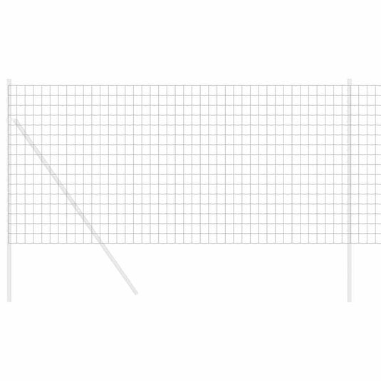 Vidaxl euro hek grijs 1,4 x 10 m pvc-gecoat ijzer