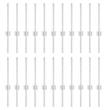 Vidaxl afrasteringspaal 22 pcs zilver 80 cm staal