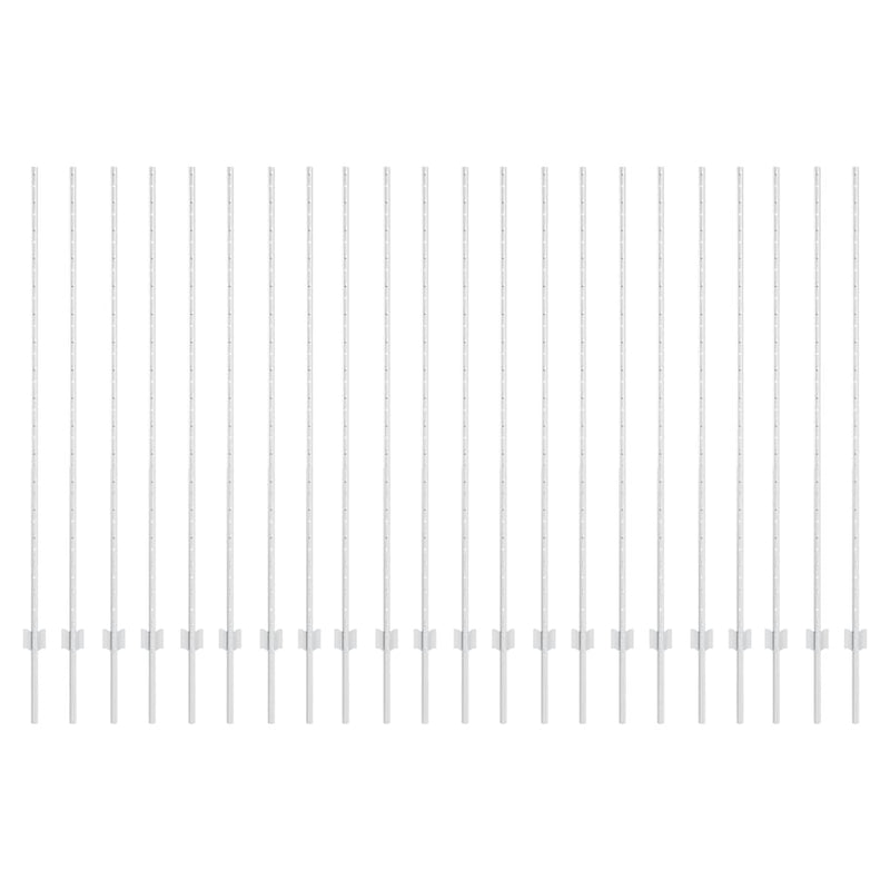 Chargez l'image dans la visionneuse de la galerie, Vidaxl afrasteringspaal 22 pcs zilver 200 cm staal
