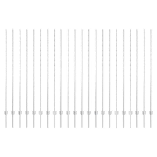 Vidaxl afrasteringspaal 22 pcs zilver 200 cm staal