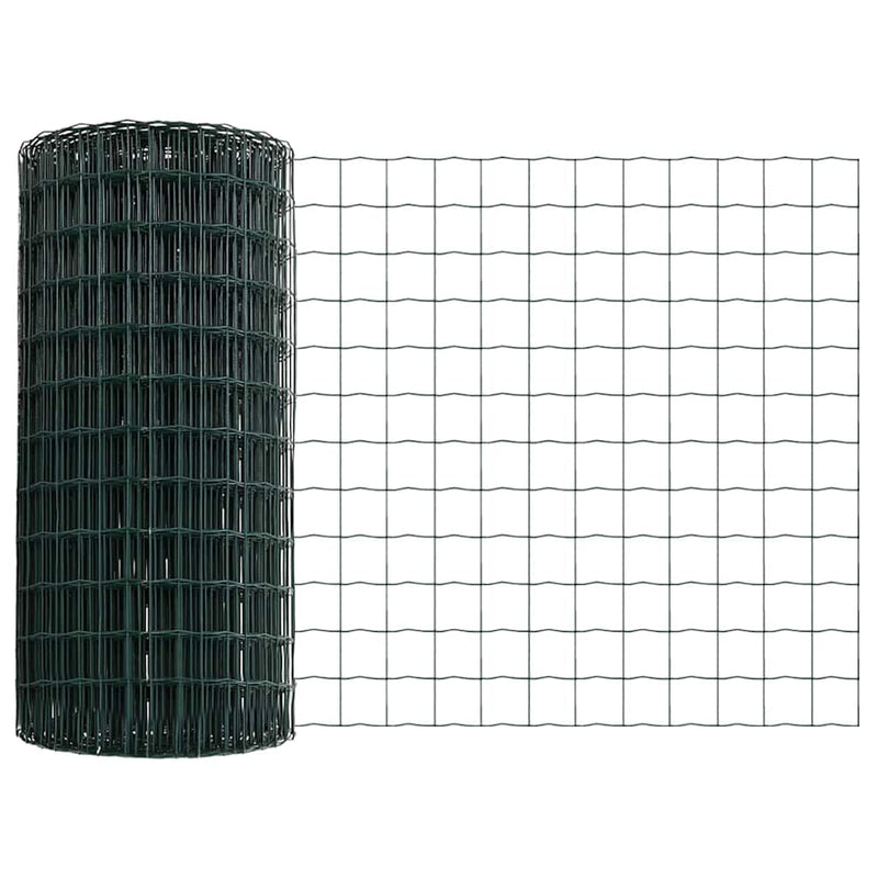 ギャラリービューアに画像をロードする, Vidaxl hek met paal groen 0,6 x 10 m staal en pvc
