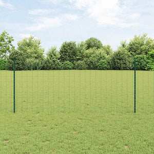 Vidaxl hek met paal groen 1 x 10 m staal