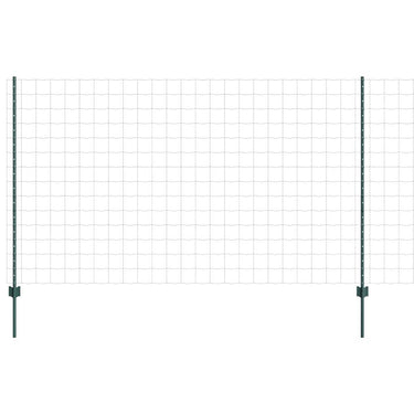 Vidaxl hek met paal groen 1,4 x 10 m staal en pvc