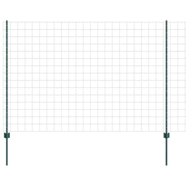 Vidaxl hek met paal groen 1,6 x 10 m staal en pvc