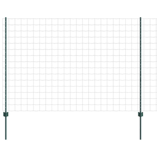 Vidaxl hek met paal groen 1,6 x 10 m staal en pvc