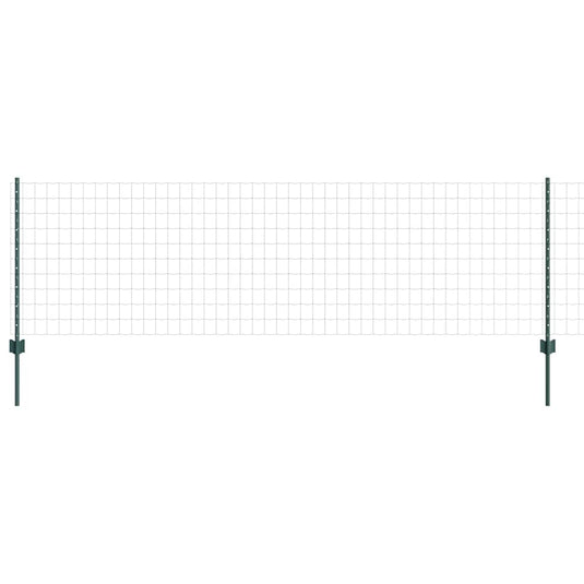 Vidaxl hek met paal groen 0,8 x 10 m staal
