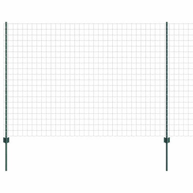 Vidaxl hek met paal groen 1,5 x 10 m staal
