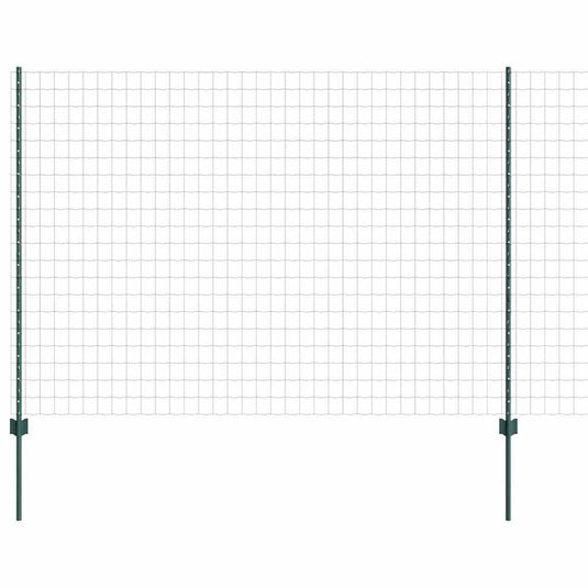 Vidaxl hek met paal groen 1,6 x 10 m staal en pvc