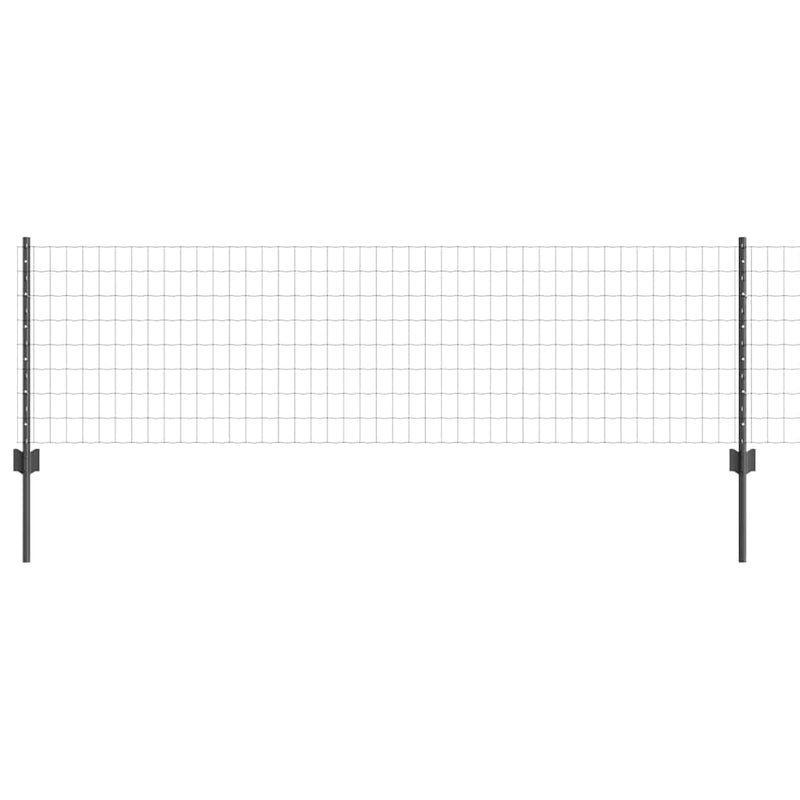 Afbeelding laden in galerijviewer, Vidaxl hek met paal grijs 0,6 x 25 m staal en pvc
