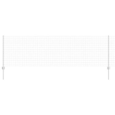 Vidaxl hek met paal zilver 0,8 x 10 m staal