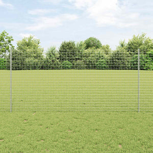 Vidaxl hek met paal zilver 1,2 x 10 m staal