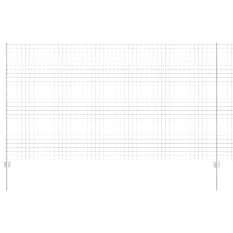 ギャラリービューアに画像をロードする, Vidaxl hek met paal zilver 1,4 x 10 m staal
