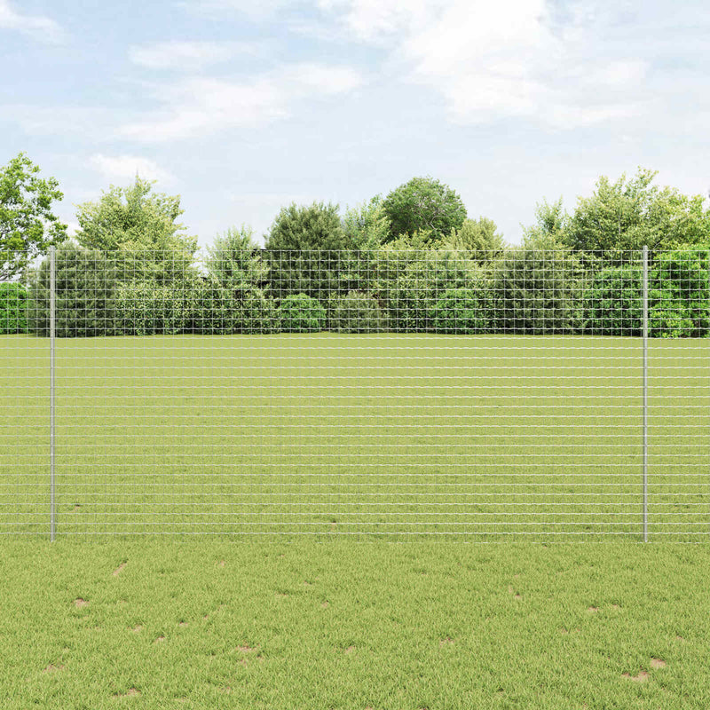 ギャラリービューアに画像をロードする, Vidaxl hek met paal zilver 1,5 x 10 m staal

