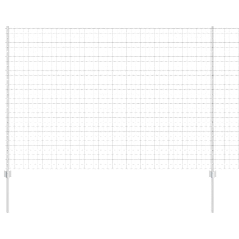 ギャラリービューアに画像をロードする, Vidaxl hek met paal zilver 1,5 x 10 m staal
