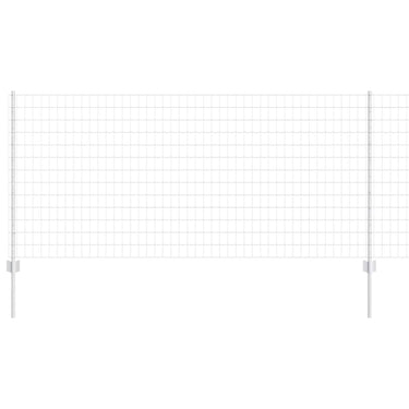 Vidaxl hek met paal zilver 1 x 10 m staal