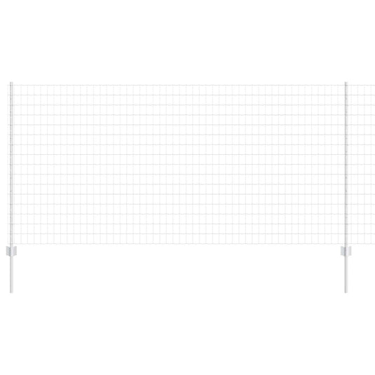 Vidaxl hek met paal zilver 1,2 x 10 m staal