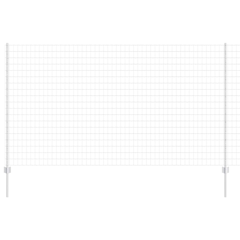 ギャラリービューアに画像をロードする, Vidaxl hek met paal zilver 1,4 x 10 m staal
