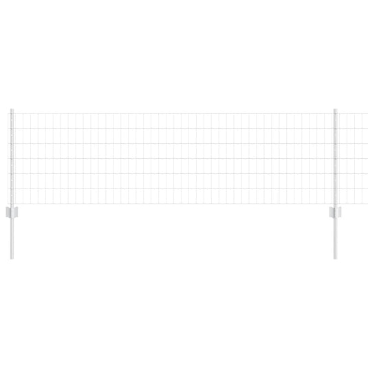 Vidaxl hek met paal zilver 0,6 x 10 m staal