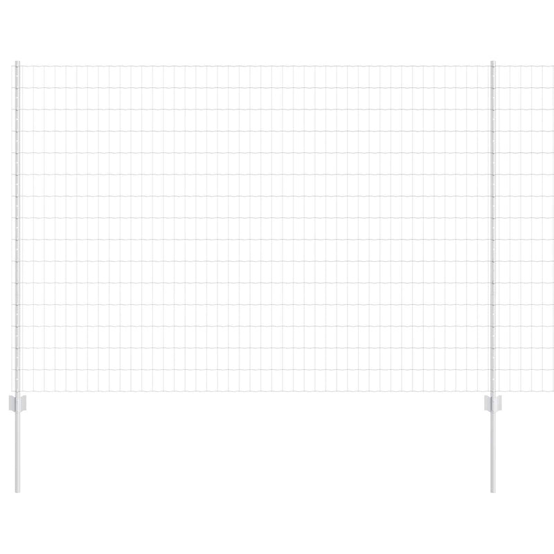 ギャラリービューアに画像をロードする, Vidaxl hek met paal zilver 1,6 x 10 m staal
