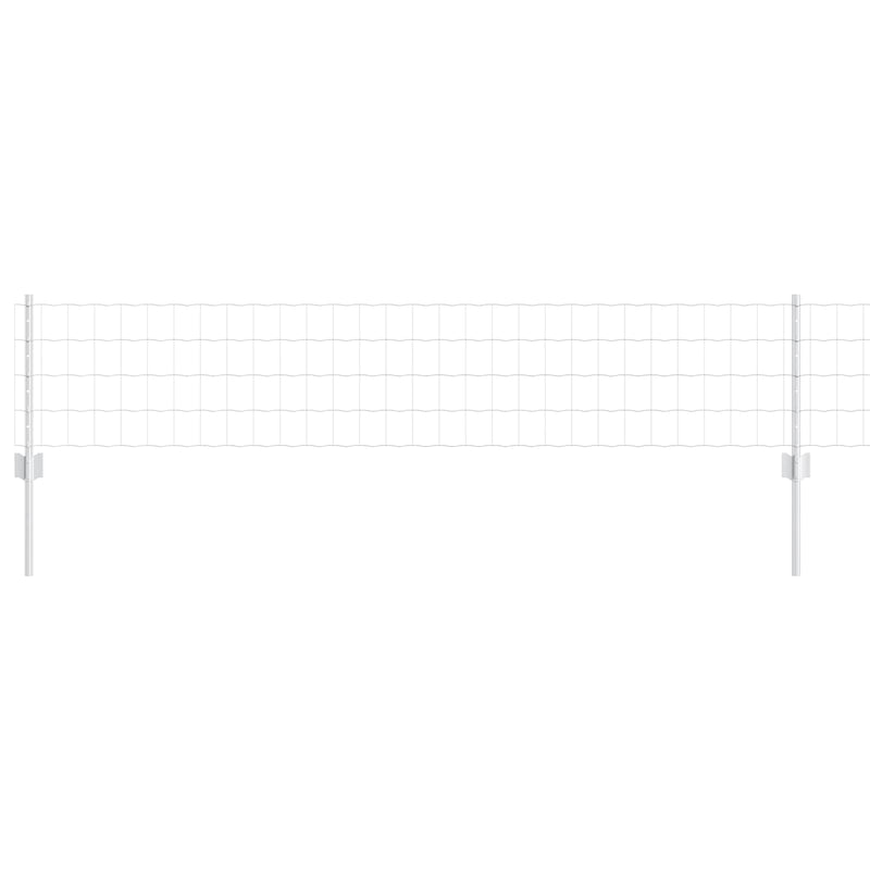 ギャラリービューアに画像をロードする, Vidaxl hek met paal zilver 0,4 x 10 m staal
