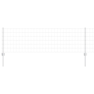 Vidaxl hek met paal zilver 0,6 x 10 m staal